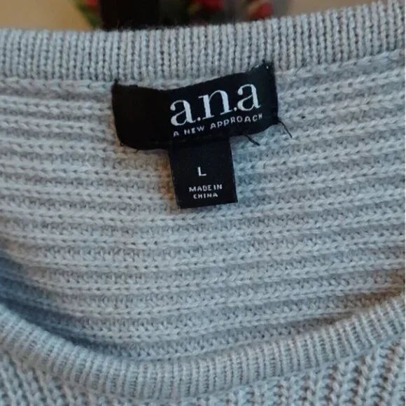 A.N.A sweater. Size L Top light gray fancy casual formal cardigan - Picture 3 of 7